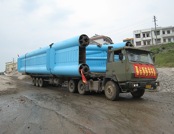 宜昌铁路大桥钢拱运输